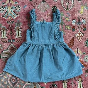 Blue Ruffled Kids Casual Dress